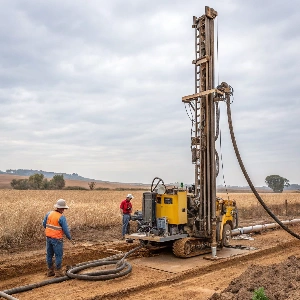 Air-Driven Borewell Drilling Machine